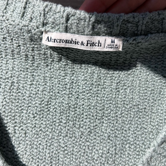 Abercrombie & Fitch Sage Green V-Neck Button Cardigan - Picture 5 of 9